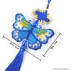Safe Travels Butterfly Bead Embroidery Car Pendant: Blessed Charm