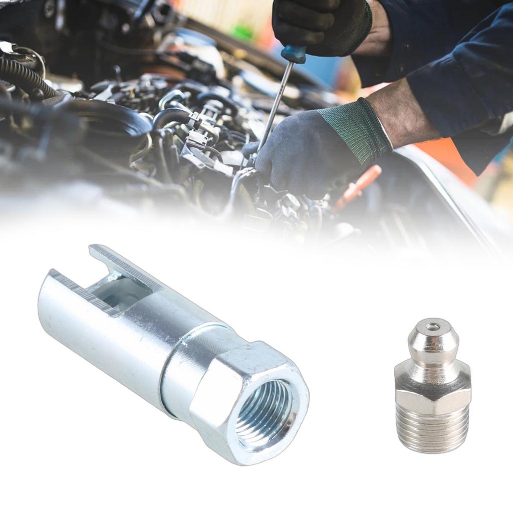 Grease Guns Needle Nozzle with Injectors Needle Tip Narrow Coupler Quick Releasing Lock Grease Coupler Nozzle Adapter Set