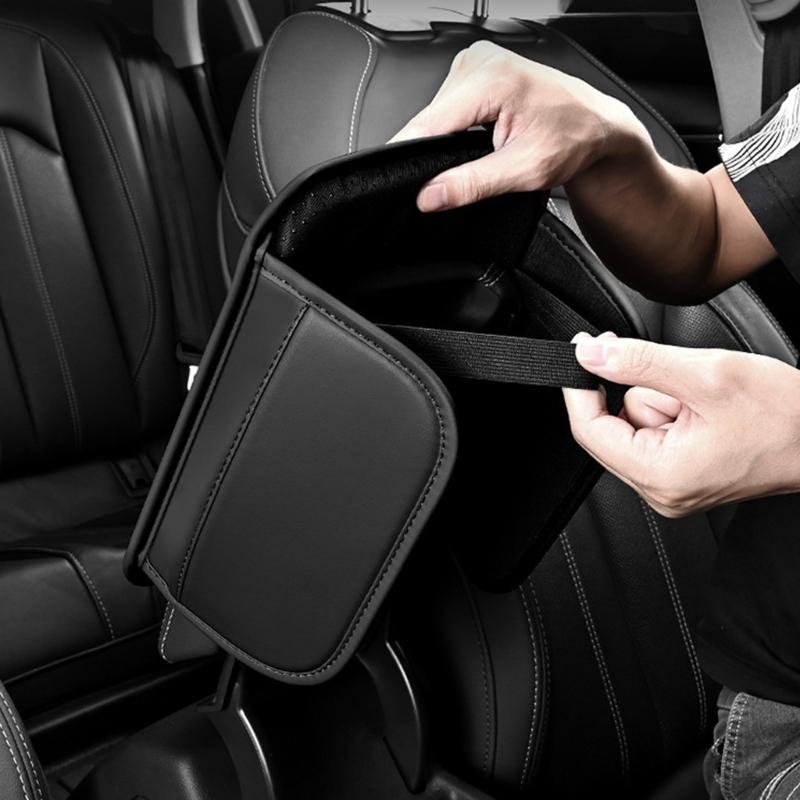 Soft Leather Automotive Console Cushion Ergonomic Elbow Support Rest with Removable Cover Nonslip Design for Long Drives