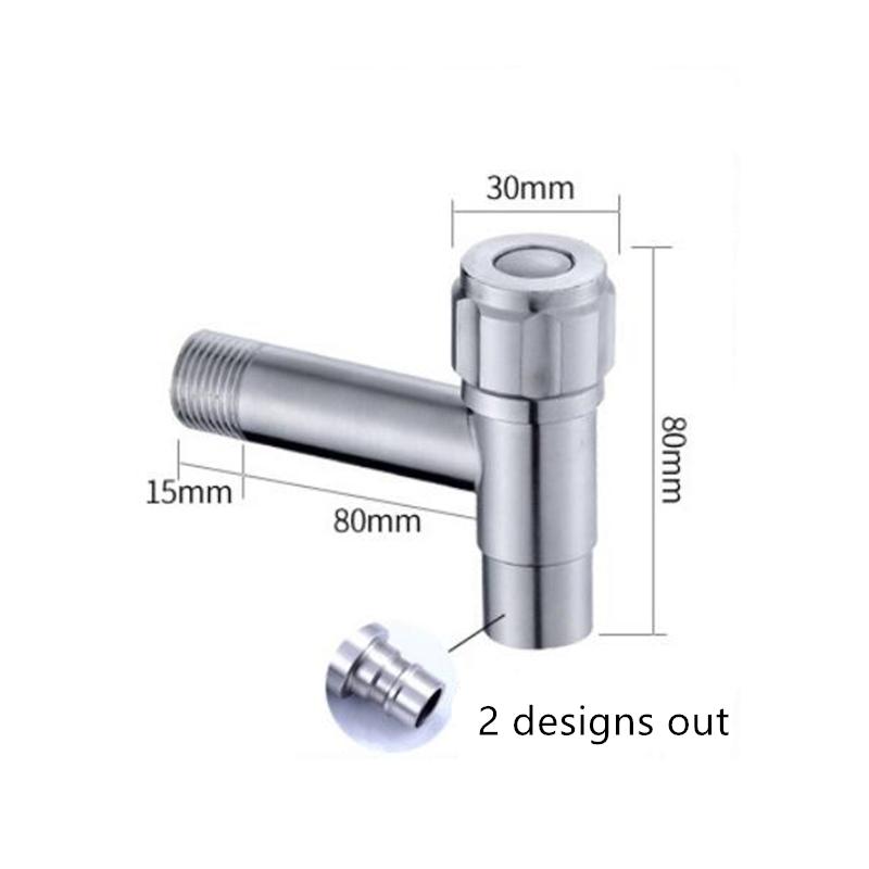 304 Stainless Steel Outdoor Single Cold Faucet Garden Bibcock Tap Bathroom Washing Machine Wall Mounted Taps Bibcock