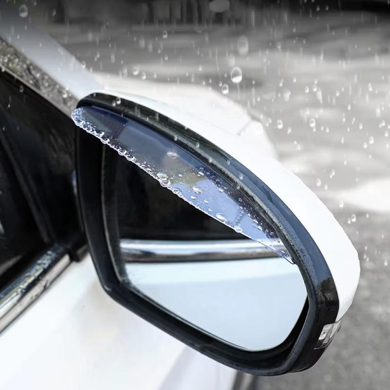 1 Pair Car Mirror Visor Guards Scratch-proof Anti-glare Visors Auto Rearview Mirror Rain Eyebrow Protector Clear Car Accessories