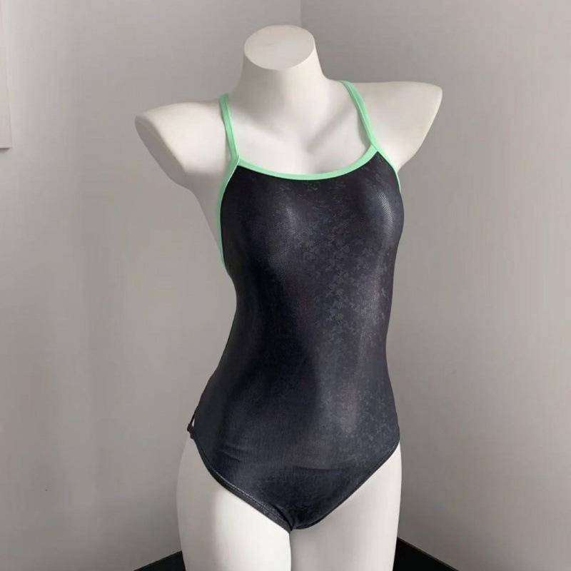 Swimsuit Women s One-piece 1111 Skinny Swimming Pool Special Racing Swimsuit Obsidian S