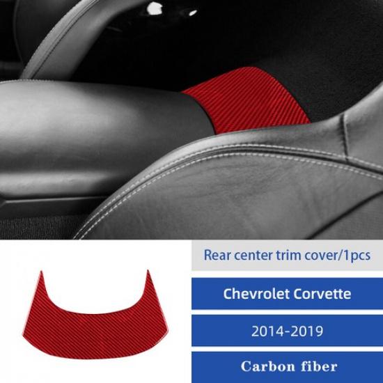 Luxury Red Carbon Fiber Car Central Decoration Cover For Corvette C7 2014-