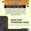 Portable 3 in 1 GaN Charger 80W MAX Retractabl with Cable 2USB Adapter Charger Cha M9C2