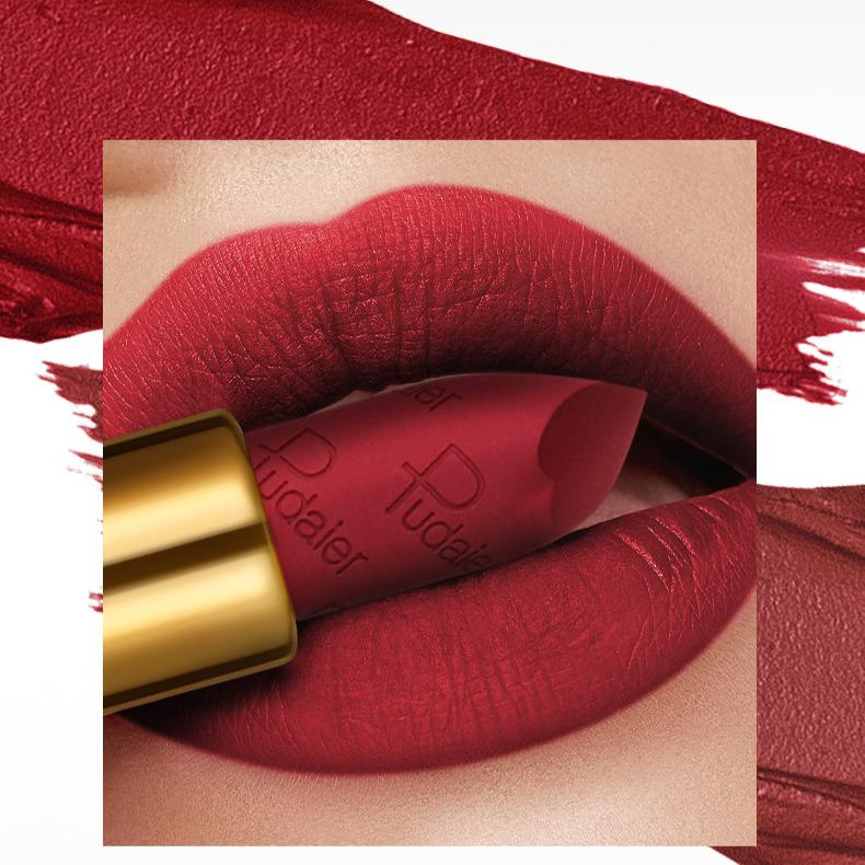 Matte Lipstick 10 Colors Velvet Non-stick Lip Glaze Highly Pigmented Long Lasting Lip Honey Lip Gloss