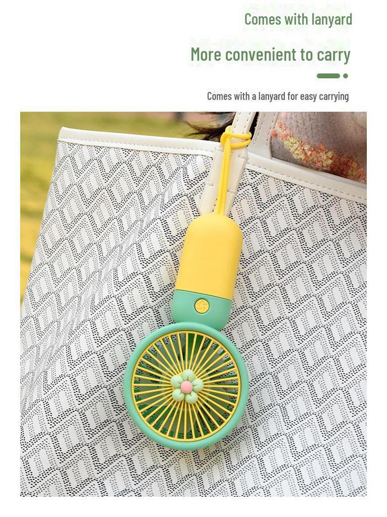 Cartoon Handheld Mini Fan with Mobile Holder - Free Shipping