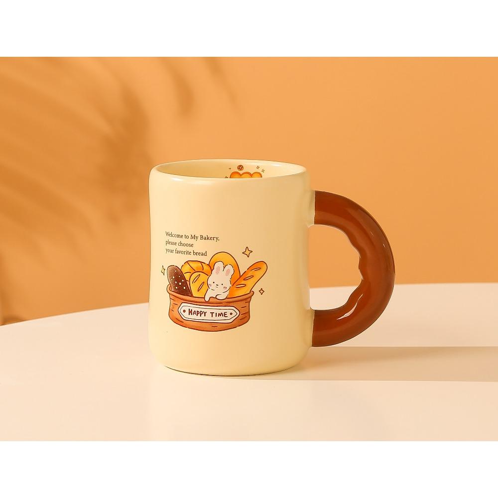 

Молоко Fufu Милая чашка кролика, красивая керамическая чашка, чашка для пары, питьевая вода и сувениры для общежития 420ml