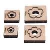 4Pcs Leather Cutting Mould Flower Pattern Accurate Clean Cutting Leather Punching Die for Cardboard
