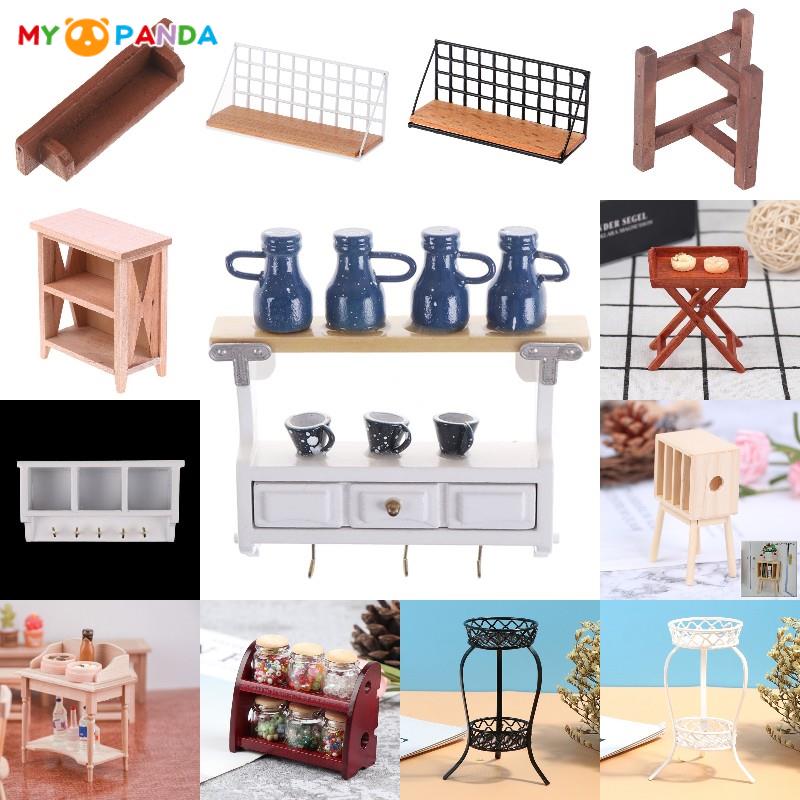 1Pc Miniature Storage Rack Cabinet Bathroom Liveroom Bedroom Kitchen Furniture Kits Home & Living For 1/12 Scale Dollhouse