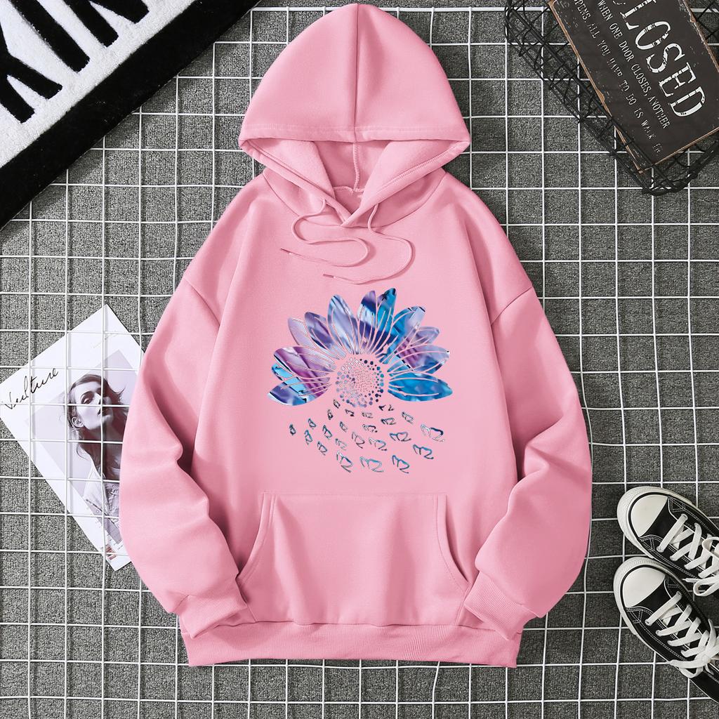 Winter Women's Hoodie High Street Unisex style Double Pockets Sweatshirts Outerwear Women's Clothing