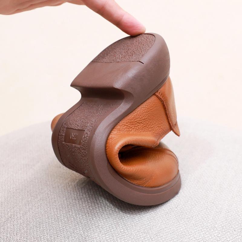 Niedrige Absätze Damenschuhe Neu Tiefes Maul Quadratische Zehen Lässig Echtes Leder Damen Arbeitsschuhe Herbst Bequeme Mama-Schuhe