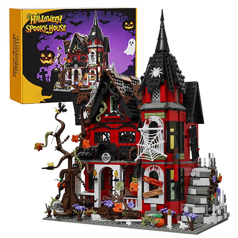 Set di Mattoncini MOC Casa Infestata 1249 pezzi Giocattoli Puzzle DIY Horror Spaventosi per Adulti Regali Decorazione Stanza
