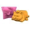 Mother and Son Cat Owl Silicone Mold Flower Epoxy Resin Casting Mold Succulent Vase Cement Mold Candle Holder Mold
