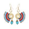 Niche Design Woven Earrings Bohemian Retro Resort Style Personality Temperament Handmade Earrings