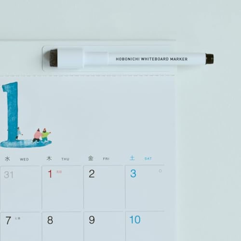 Hobonichi Whiteboard Calendar 2026 Medium Wall Mount