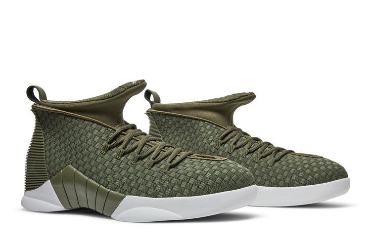 Men's Sneakers Jordan 15 Retro PSNY Woven Olive Medium Olive/Medium Olive-Sail