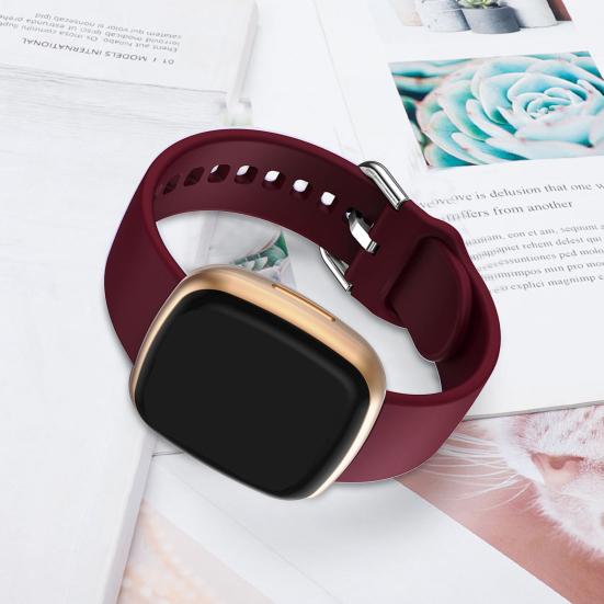 Watch Band Waterproof Soft Silicone Watchband Wrist Strap Replacement for Versa 3