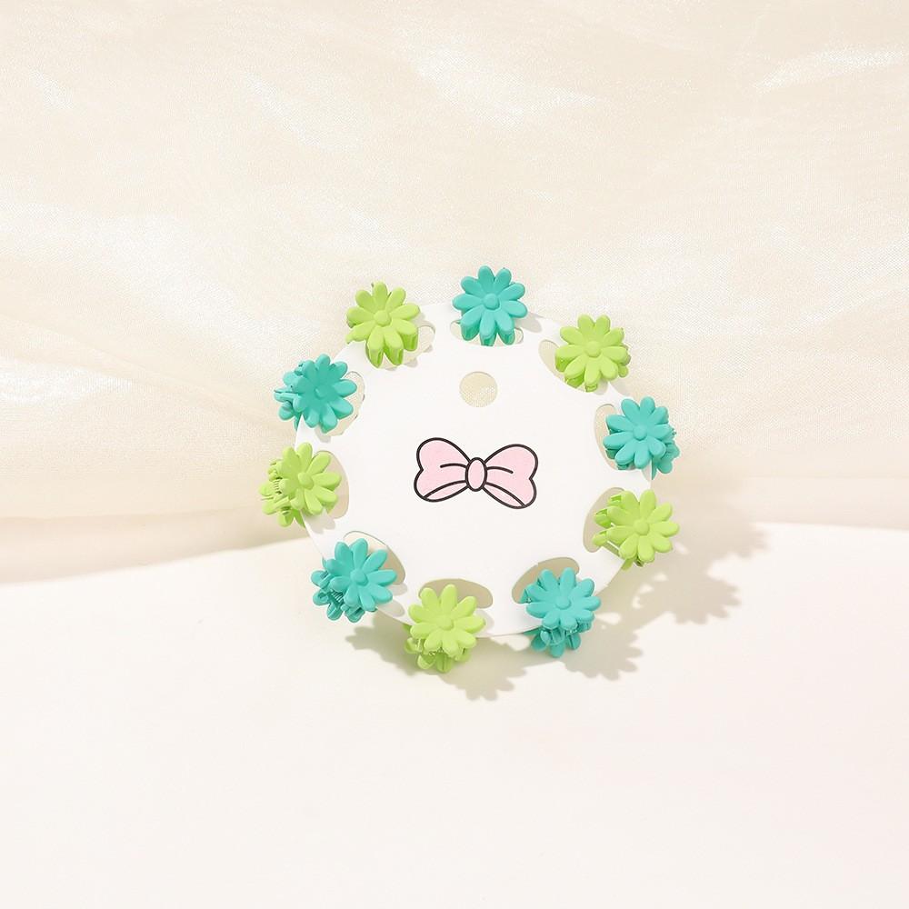 10 Pcs/set Cute Flower Stars Small Hair Claws for Girls Kids Hair Pins Colorful Hair Clips Crabs Fashion Hair Accessories