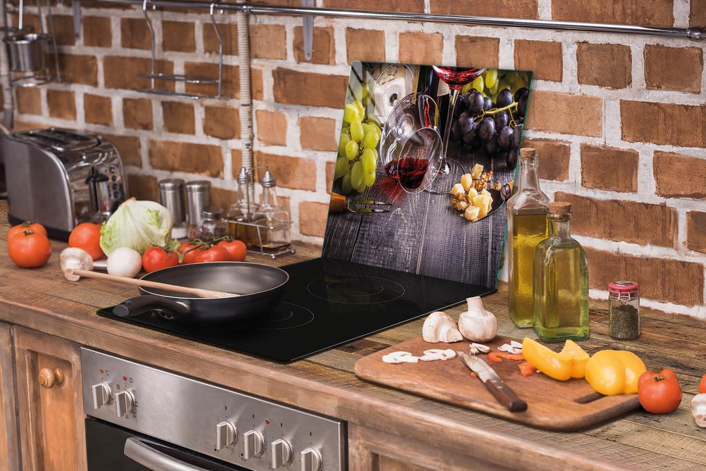 GLAS-SCHNEIDEBRETT 52x40 WEIN