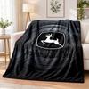 John Deere Printed Flannel Blanket Warm Comfort Bed Throw For Indoor Home Decoration