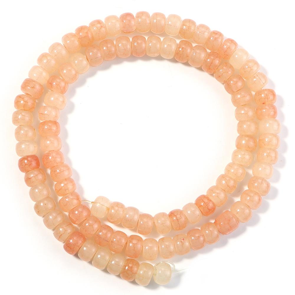 1 Strand Abacus Glass Beads Dual Color Mixed Crack Beads Spacer Beads For DIY Bracelets Keychain Charms Jewelry Making Supplies