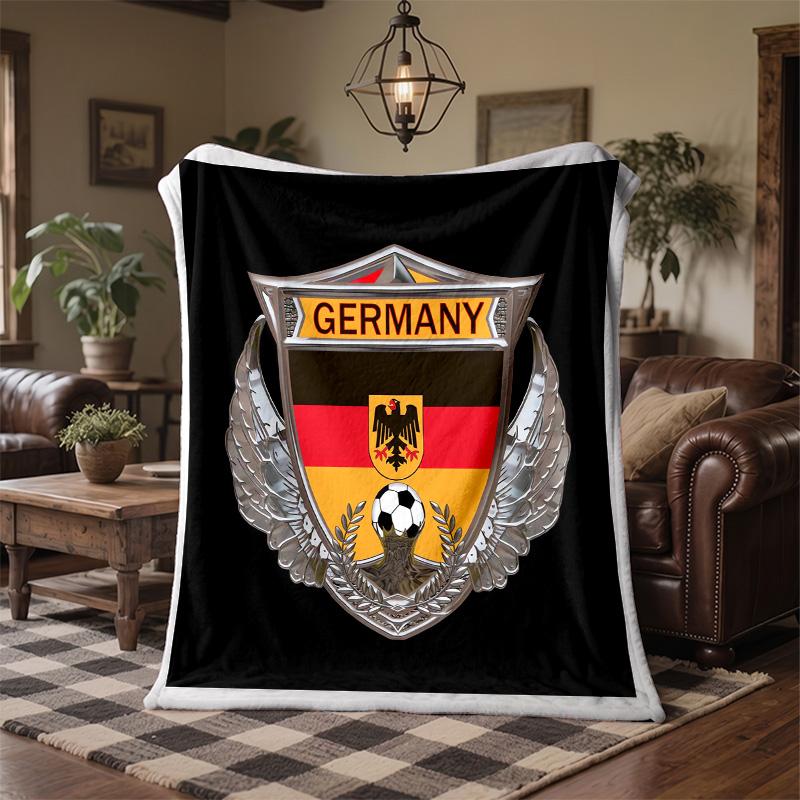 Germany national football team Print Flannel Blanket Soft Warm Sofa Bed Throw Blanket For Home Office Bedroom