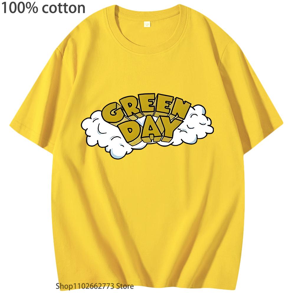 G-green Day Rock Band T Shirt Women Skate Graphic T-Shirts Men Clothing Rock Band Print Tops Cotton Summer Shirt
