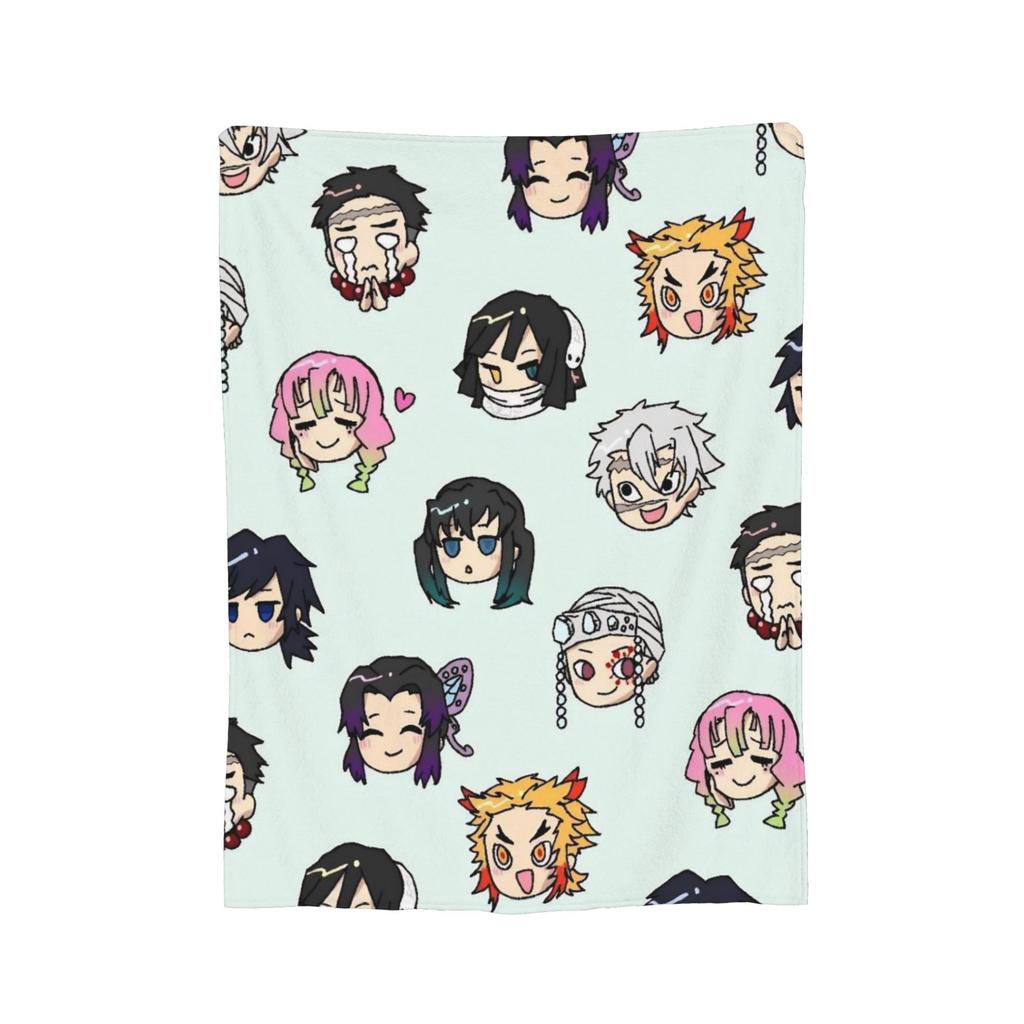 Sanemi Shinazugawa Dämonentöter Decke Samt Winter Atmungsaktive Leichte Überwurfdecke für Sofa Büro Teppich Stück