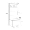 Shoe cabinet with seat and hanger ANDY