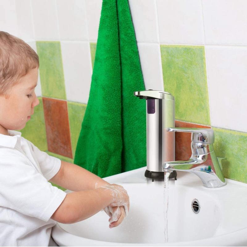 Stainless Steel Soap Dispenser Automatic Liquid Soap Dispenser Smart Sensor Handwash Dispenser 250ml Kitchen Bathroom Dispenser | Liquid Soap Dispense