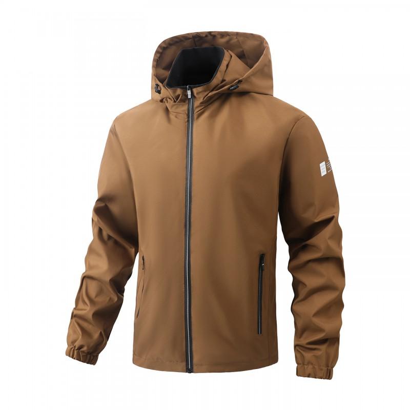 Mens Hooded Casual Jacket Lightweight Breathable Outerwear Fall Outdoor Daily Wear S-3XL