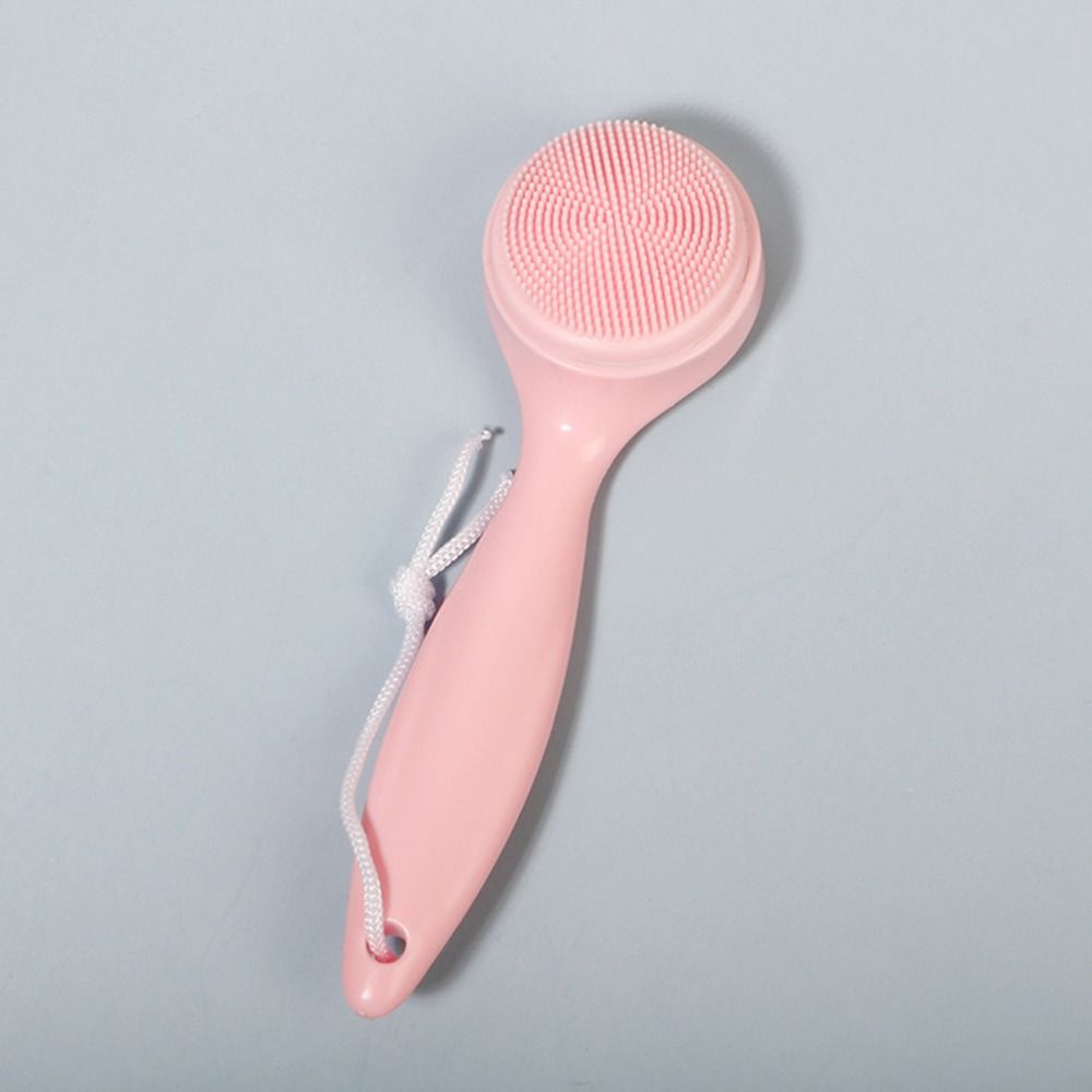 Waterproof Silicone Long Handle Brush Exfoliating Silicone Long Handle Cleansing Brush  Face Care