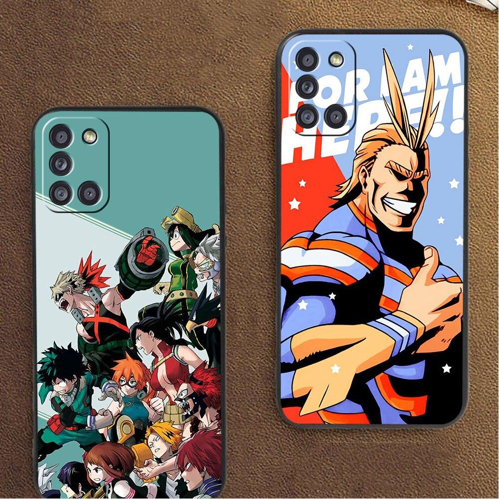 Boku no Hero Academia Black Smartphone For Samsung A41 A52 A31 A12 A72 A71 A02s A21s A51 A32 4G A73 A53 A03s A33 Celular Case