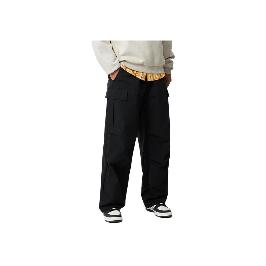 Li Ning Badfive Casual Simple Solid Color Straight Leg Knitted Sports Pants Men Bottoms Black AKXV027-5