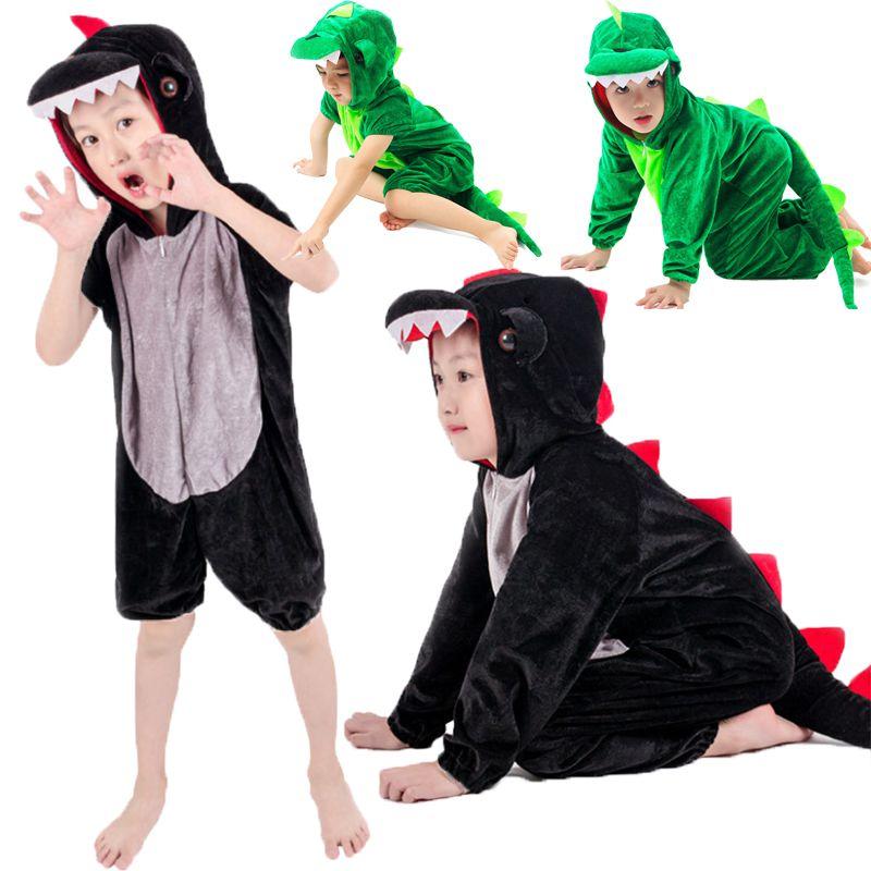 Childs Dinosaur Halloween Costume Crocodile Fancy Dress Cosplay Jumpsuit Unisex