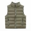 Women'S Autumn And Winter New Stand-Up Collar Short Pocket Zipper Light And Slim Vest