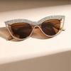 Retro Punk Oversized Cat Eye Sunglasses With Uv400 Protection For Fashionable Outings