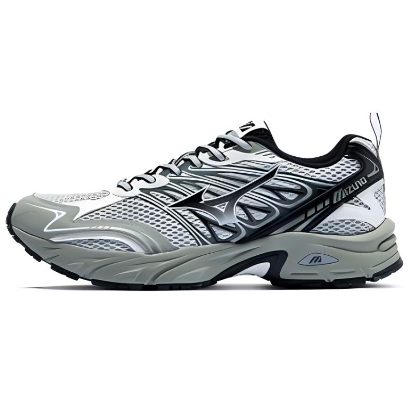 Mizuno LG 2000 Comfortable Breathable Shock Absorbing Non-Slip Low-Top Running Shoes Unisex Sneakers Light-Gray Black Dark-Green D1GH230209