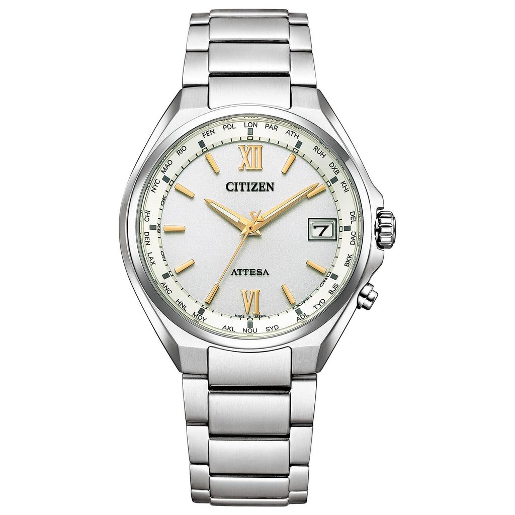 Atessa Watch Radio Solar Waterproof Business White Silver [Citizen] CB1120-50C Men's