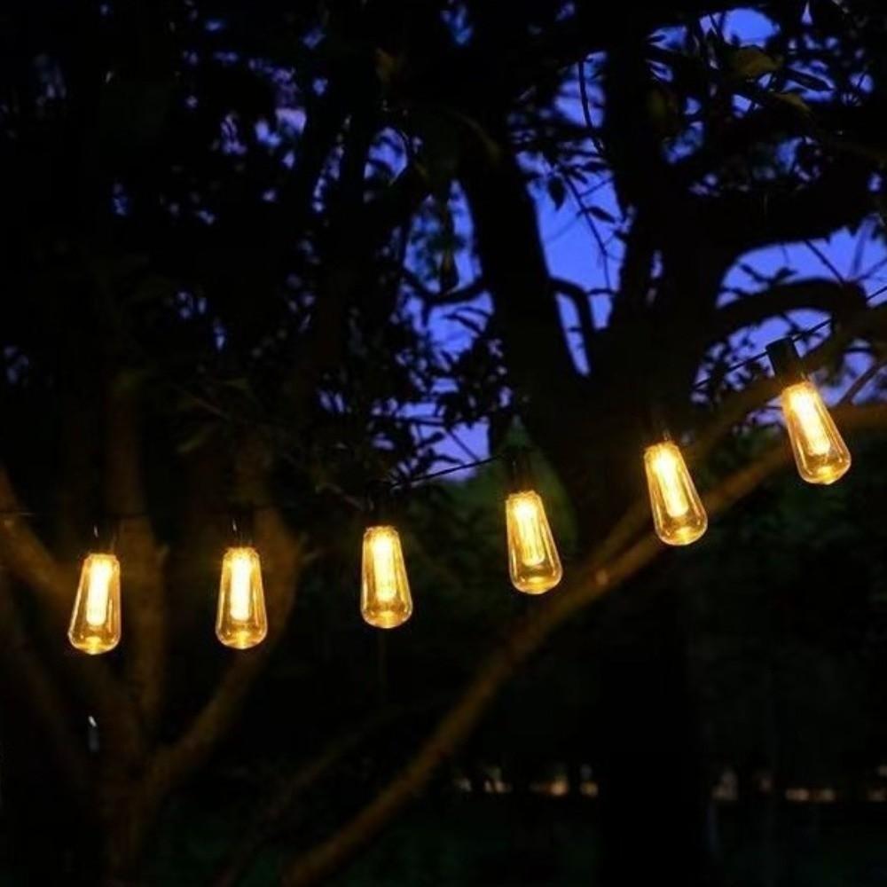 8 Lighting Modes Solar String Lights Retro Garland Light LED Hanging Light  Camping