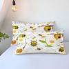 Cartoon Animation Bedding 3D Digital Printing Animal Plaid Unicorn Quilt Cover Three-Piece Set