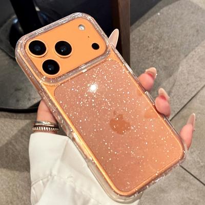 Luxus Bling Glitzer Klare Hülle Für iPhone 11 12 13 14 15 16 17 Pro Max Plus Air Weiche Silikon Transparente Bumper Hüllen Abdeckung