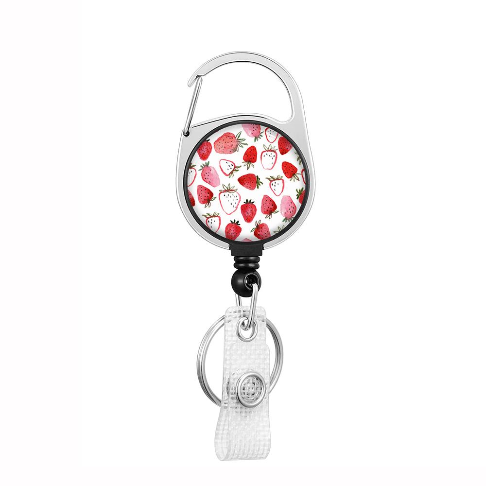Plant Flowers Clip Lanyards ID Badge Holder Porta Credencial Lanyards Keychain Badge Reel Nurse Retractable Wholesale