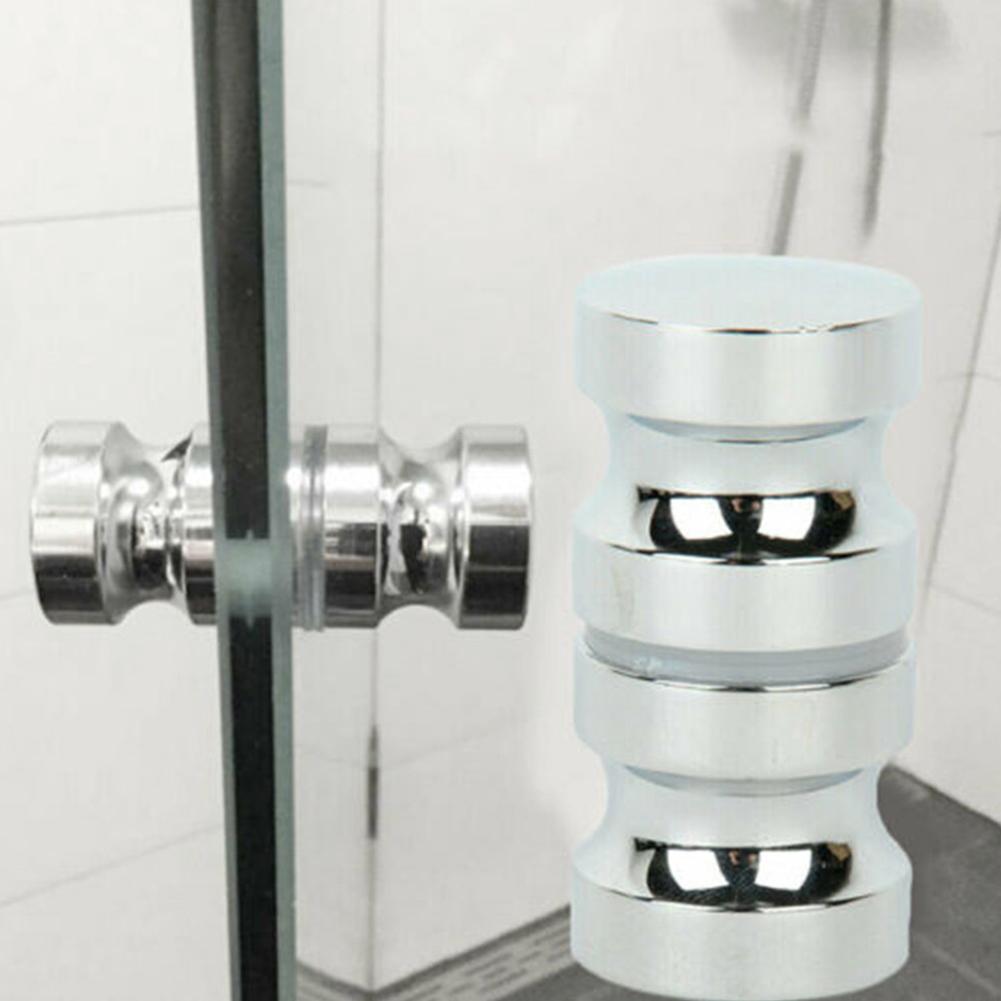 Aluminum Metal Single Groove Glass Door Knob Shower Room Cabinet Handle For Home Door Accessories 29x58mm Hardware