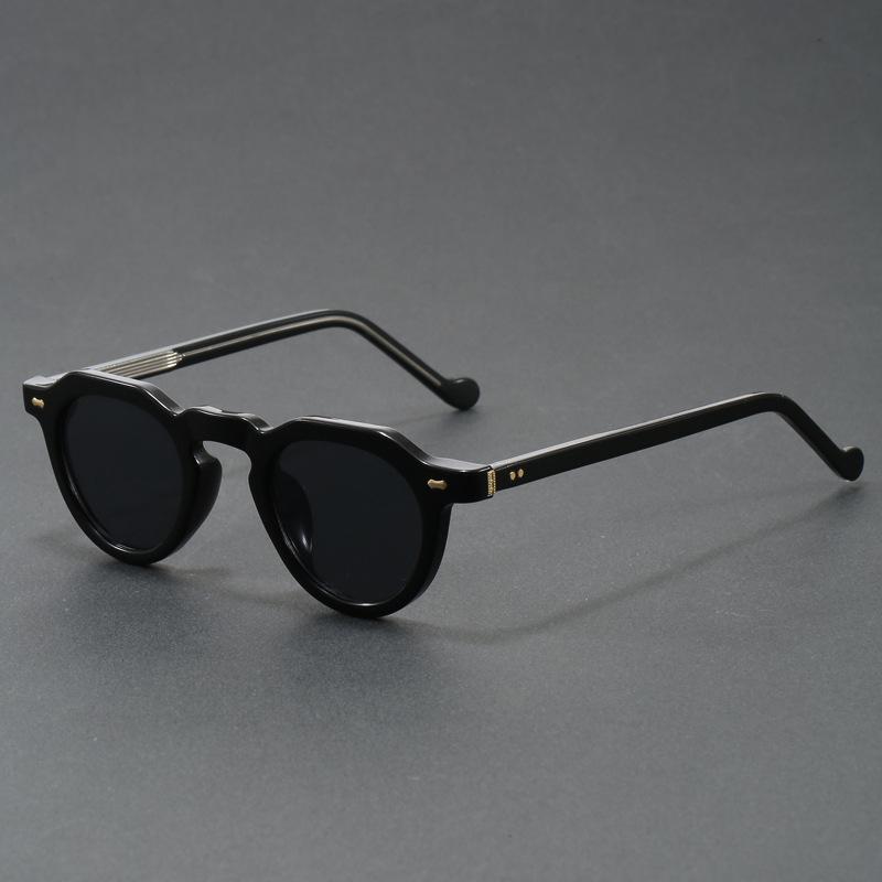 Vintage Round Frame Sunglasses Women Men UV400 Sturdy New Trends for Men Sunscreen Sunglasses Women Punk Propionic Fake Glasses