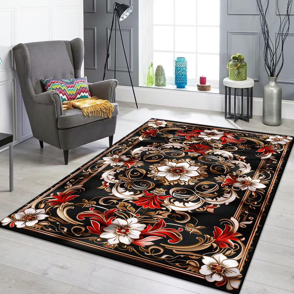 Tappeto Persiano di Lusso Soggiorno Tappeto di Grandi Dimensioni Antiscivolo Tappetino per Tavolini da Caffè Decorazione Casa Tappeto per Camera da Letto Salotto Tapis Salon