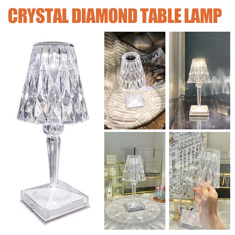 

PDTO Crystal Diamond Настольная лампа Акриловый стол Спальня Прикроватный светильник Перезаряжаемый