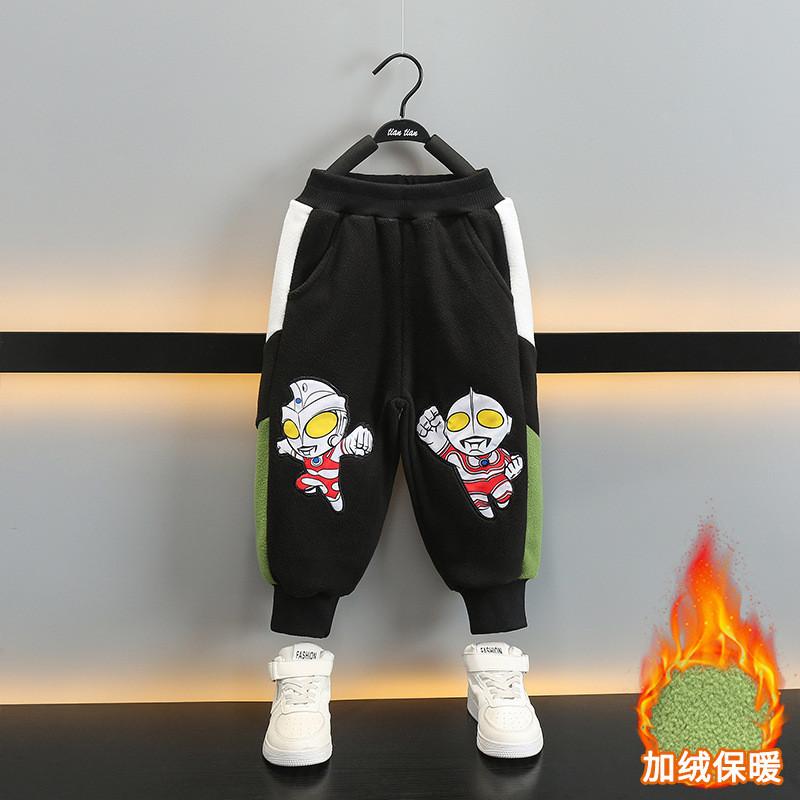 Cozy Ultraman Boys Autumn Winter Set Soft Thick Fleece Jacket And Pants For Kids 3 To 8 Years