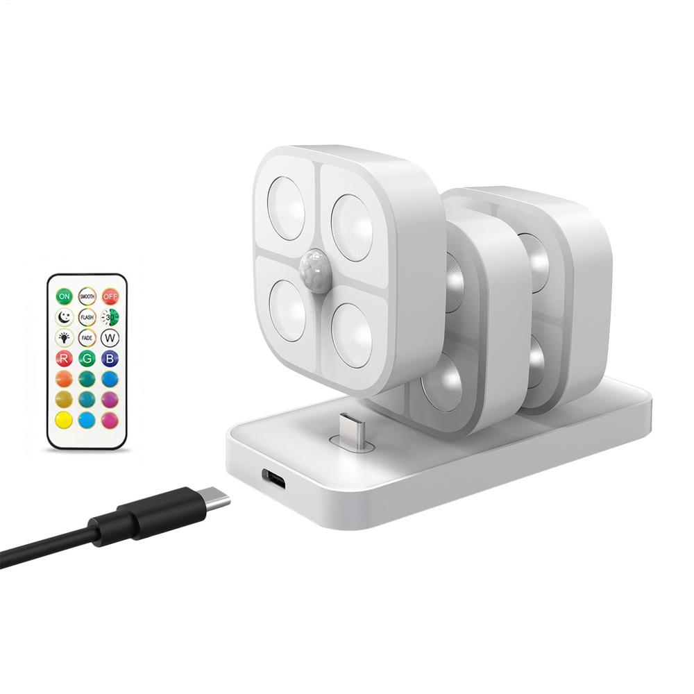 

3pcs LED Stair Lights Wireless Magnetic Step Lights Motion Sensor Night Lights for Stairs Hallway Cabinet Bedroom Step Safe