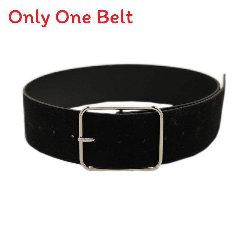 

Retro Wide Pu Leather Belt For Women With Metallic Buckle For Casual Jeans And Dress Styling чорний